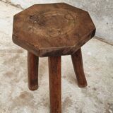 Old stool, side table French oak