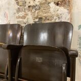 Double wooden cinema seats