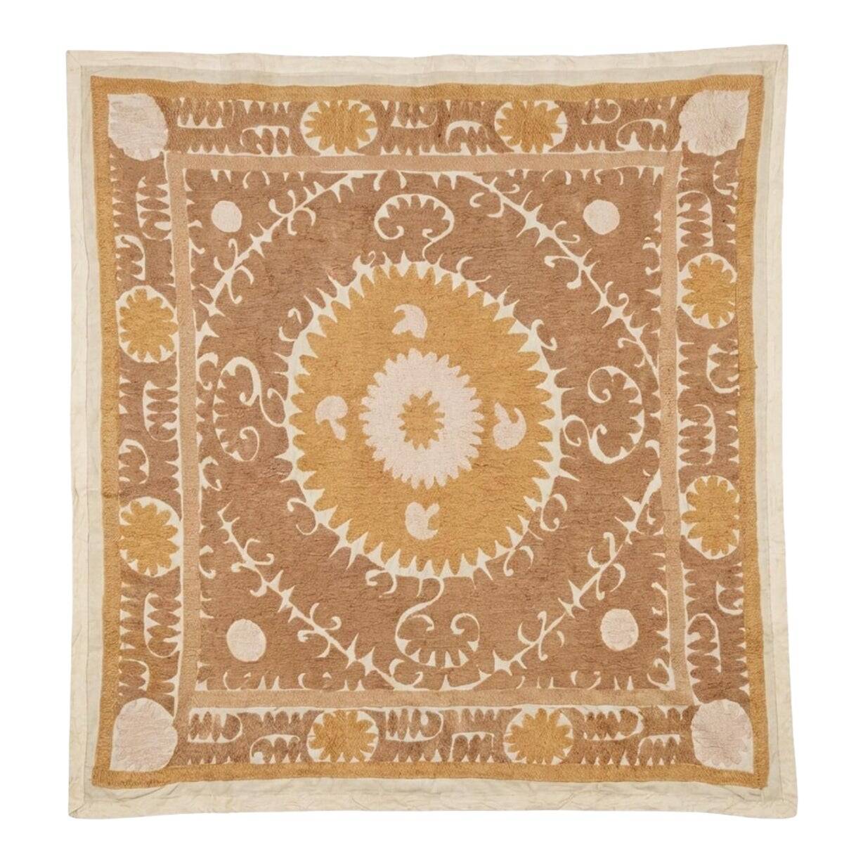 Vintage hand-embroidered tablecloth 139x144 cm