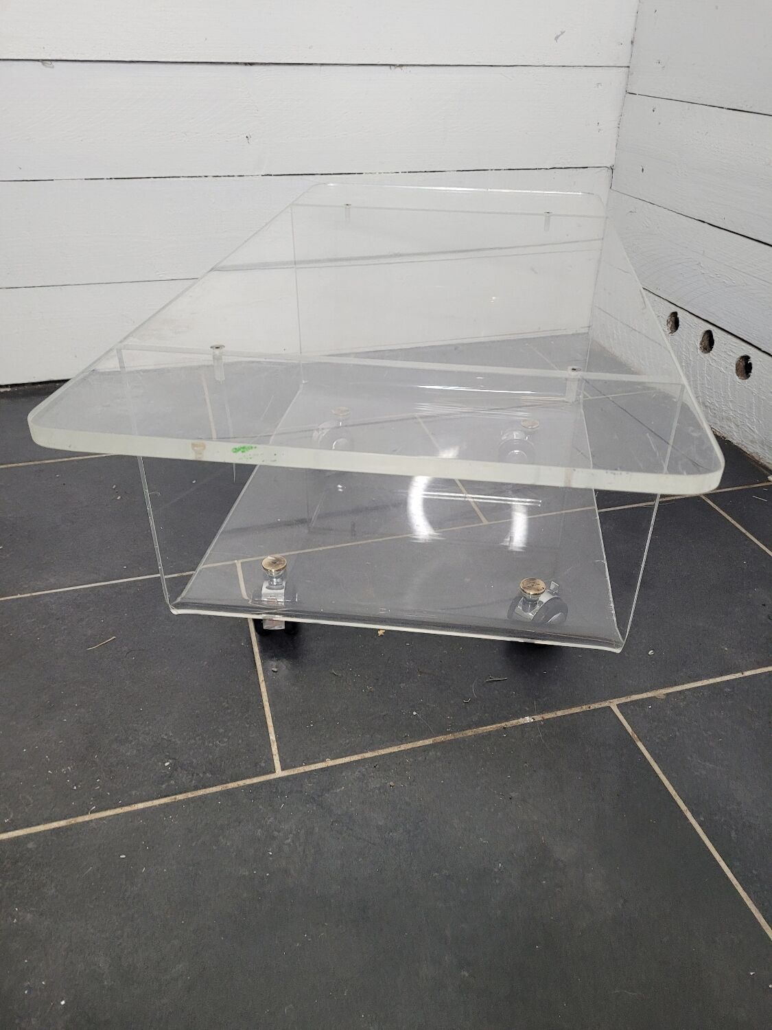 Plexiglas coffee table from the 70s