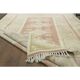 1970s Vintage Turkish Oushak Handmade Wool Cotton Beige Area Rug 153x260