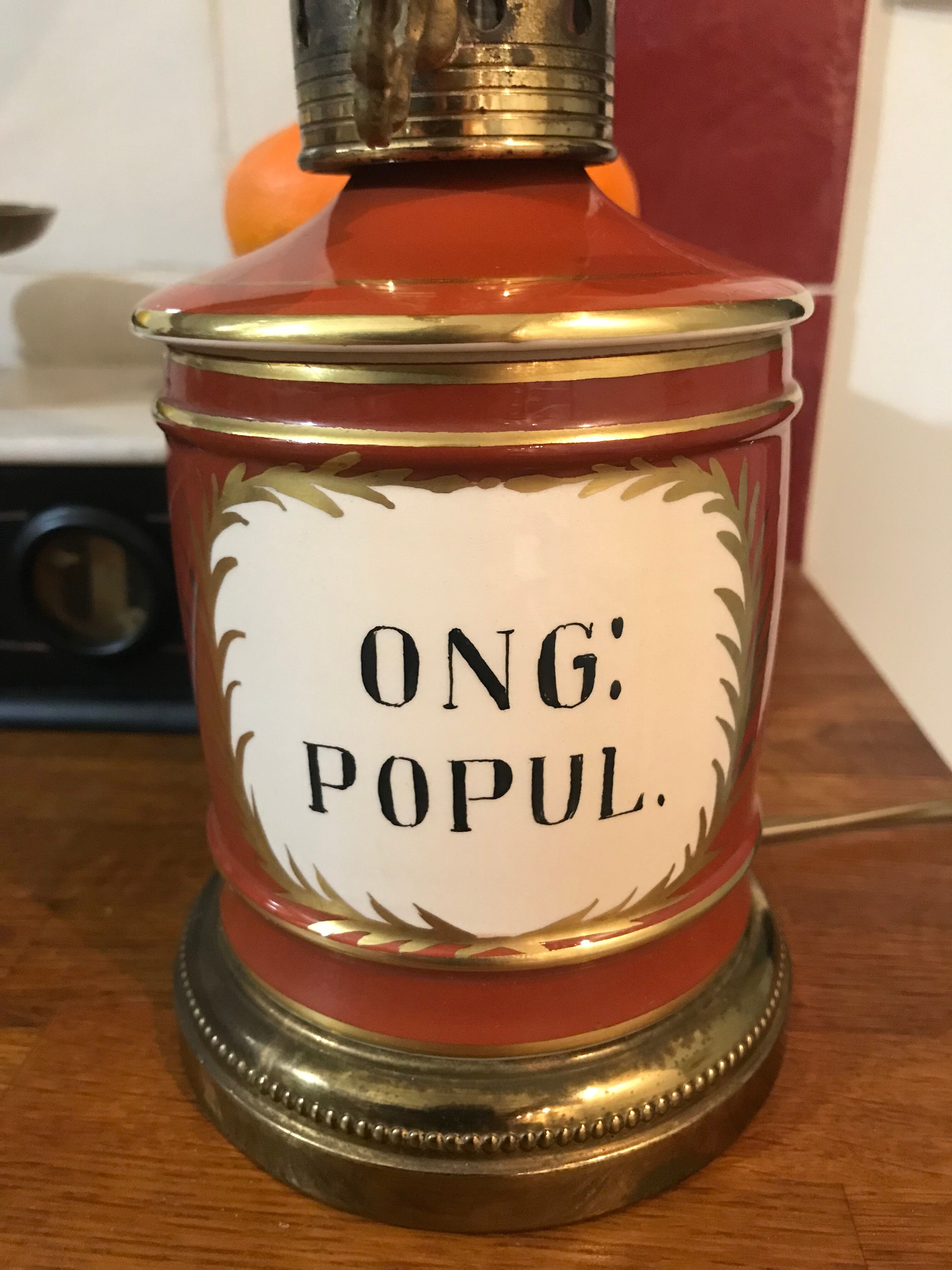 Table lamp pot to pharmacy