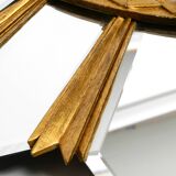 Large gilded Italian XXL Regency Sunburst Wall Mirror | diameter 93 cm