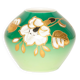 Vase vert en porcelaine peint à la main, milieu du XXe siècle