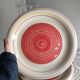 Colorful swirl dinner plates