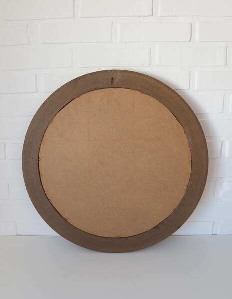 Large vintage wooden bathroom set / mirror with shelf / towel rack