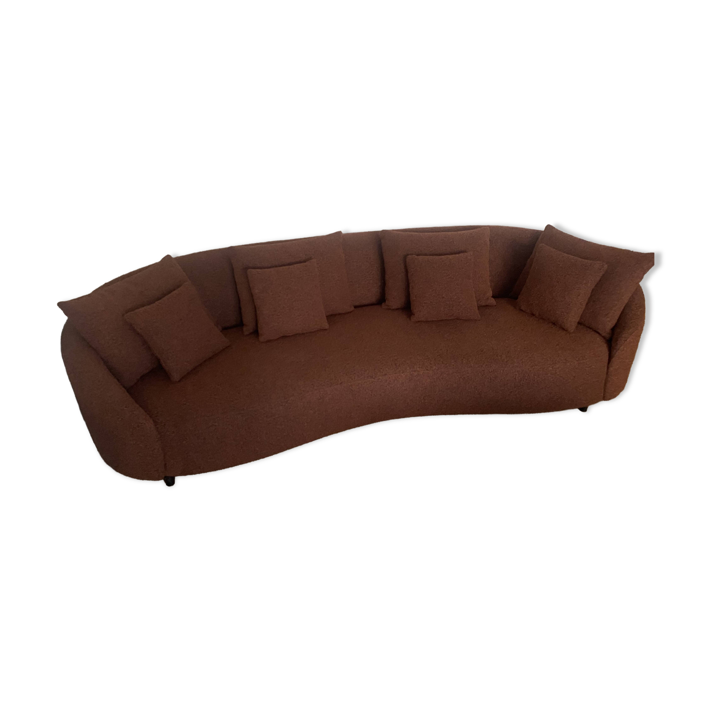 3-seater boucle fabric sofa