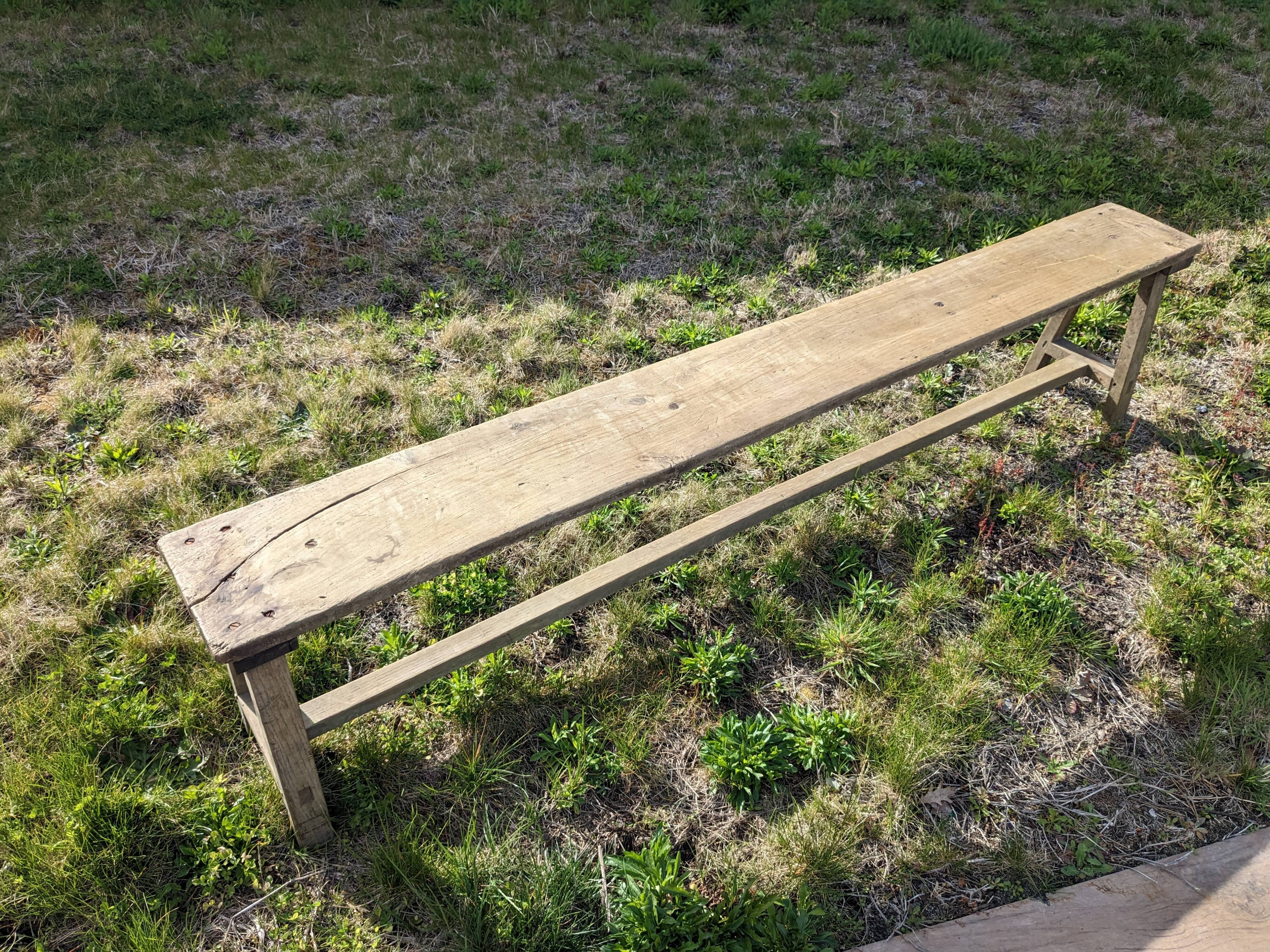 Banc de ferme en bois massif