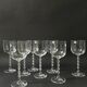 set of 8 genuine crystal wine glasses with Venetian beads