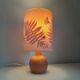 Vintage terracotta lamp - Lampshade with dried flowers and ferns