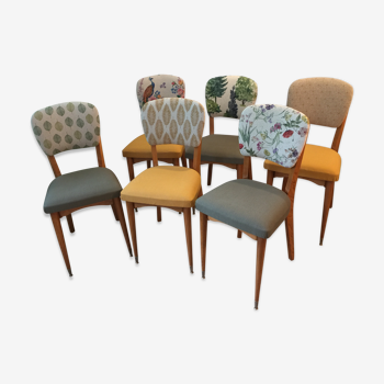 Suite de 6 chaises vintage