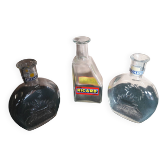 Lot de trois carafes bistrot ricard