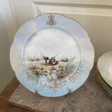 Antique 6x Sèvres Porcelain Plates Lahore & Basket 19th Century Hunting