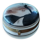 Bonbonnière art nouveau en pâte de verre