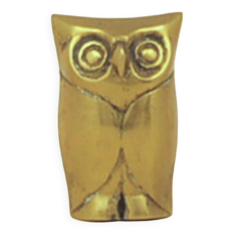 figurine de hibou en laiton vintage