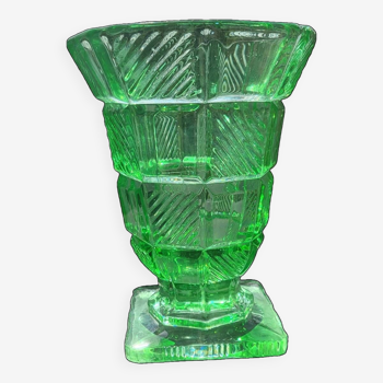 Vase vert art déco ( urane/ouraline)