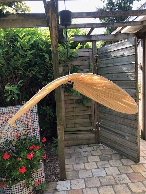 "CHIPS" pendant light in raffia 80cm