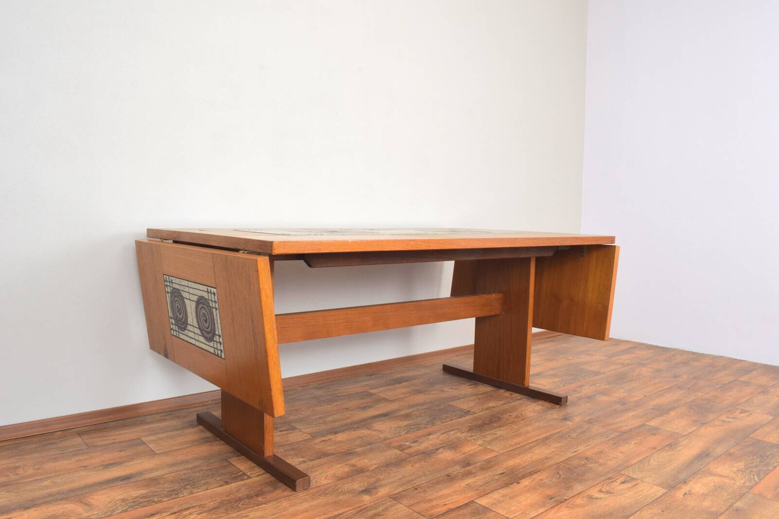 Teak and tile dining table by Gangso Mobler, 1960s
