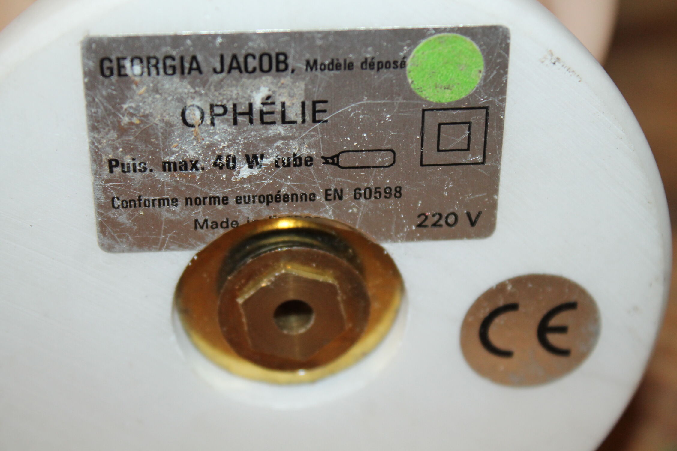 Former Georgia Jacob lamp model Ophélie