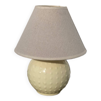 Lampe de chevet golf en céramique beige