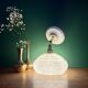 Vintage Clichy glass wall lamp with white shade