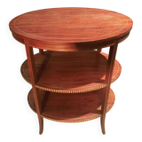 Oval gueridon with 3 trays