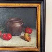 Tableau nature morte huile sur toile ancienne