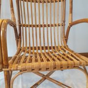 Pair of rattan armchairs