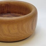 Vintage Scandinavian Turned Wood Empty Pocket Bowl