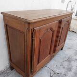 Louis XV style rustic buffet in solid walnut
