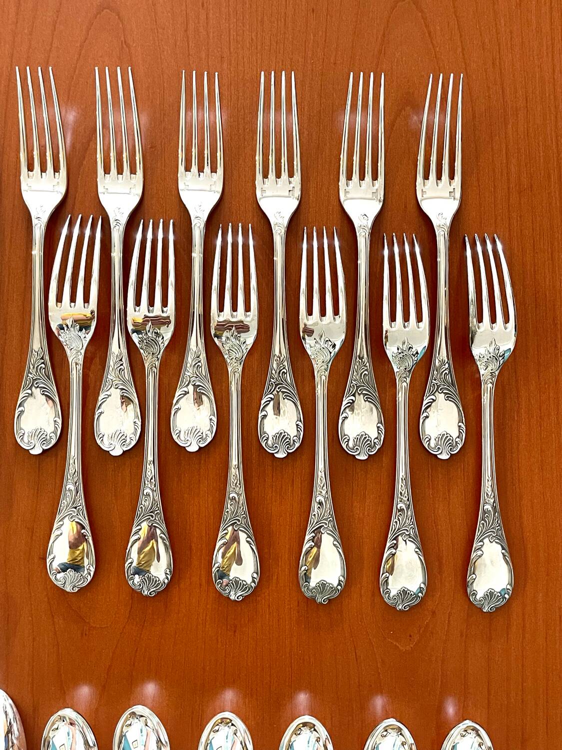 Christofle Marly, 48-piece cutlery set for 12 people, excellent condition
