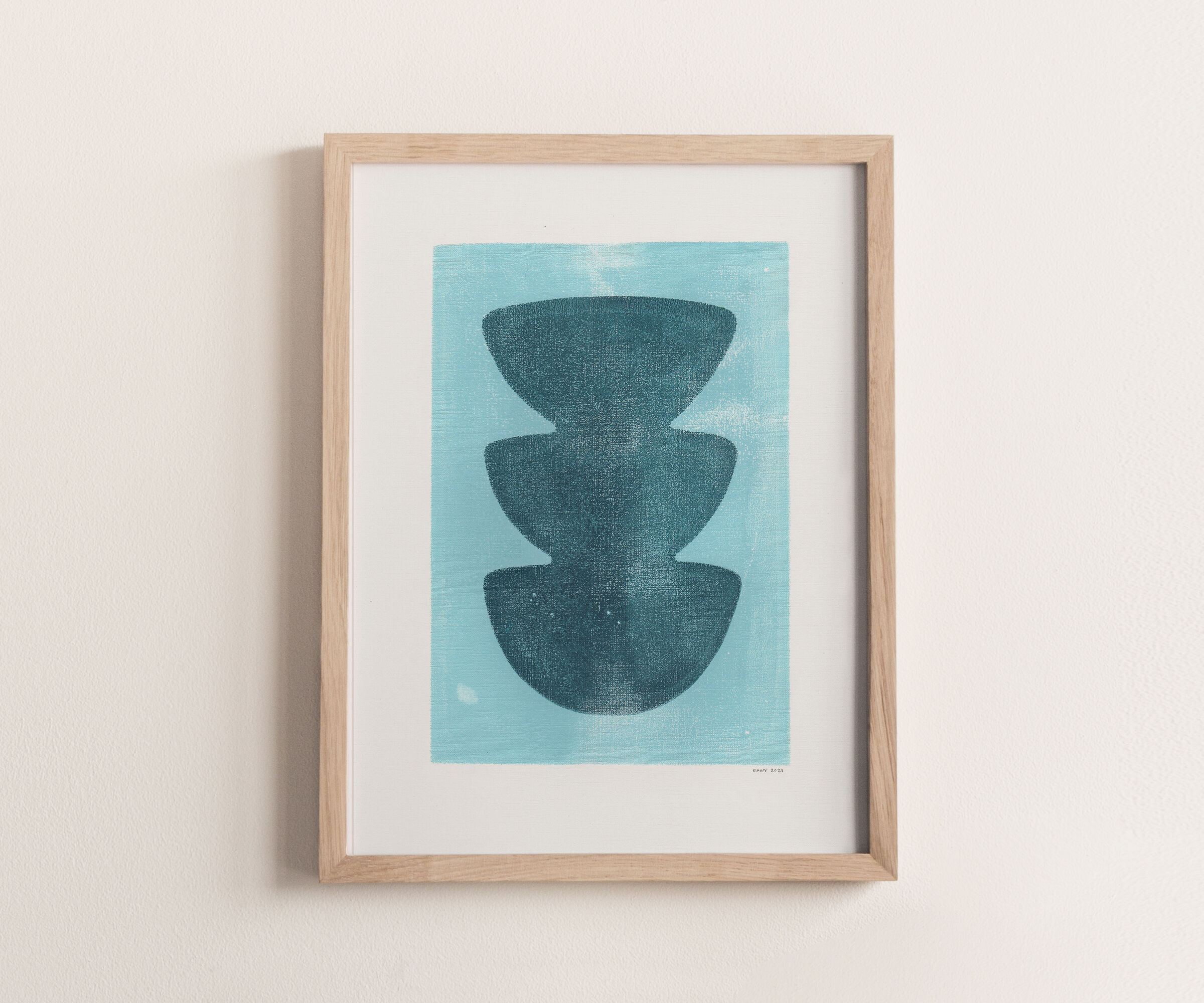 Duo of paintings on paper - M430 and M405 - signed Eawy