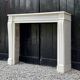 Louis XVI style fireplace in white Carrara marble circa 1880