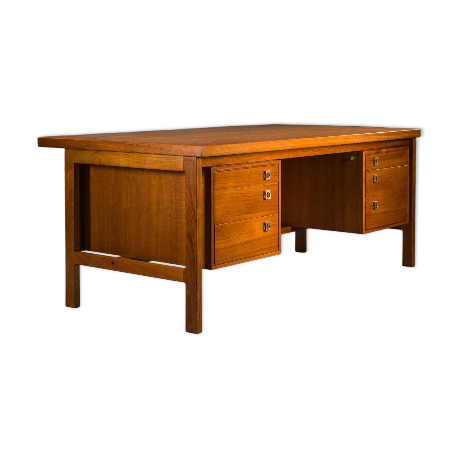 Bureau exécutif danois en teck par Arne Vodder pour H.P. Hansen, années 1960