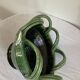 Vintage green glazed ceramic planter / cache-pot, Meyssac