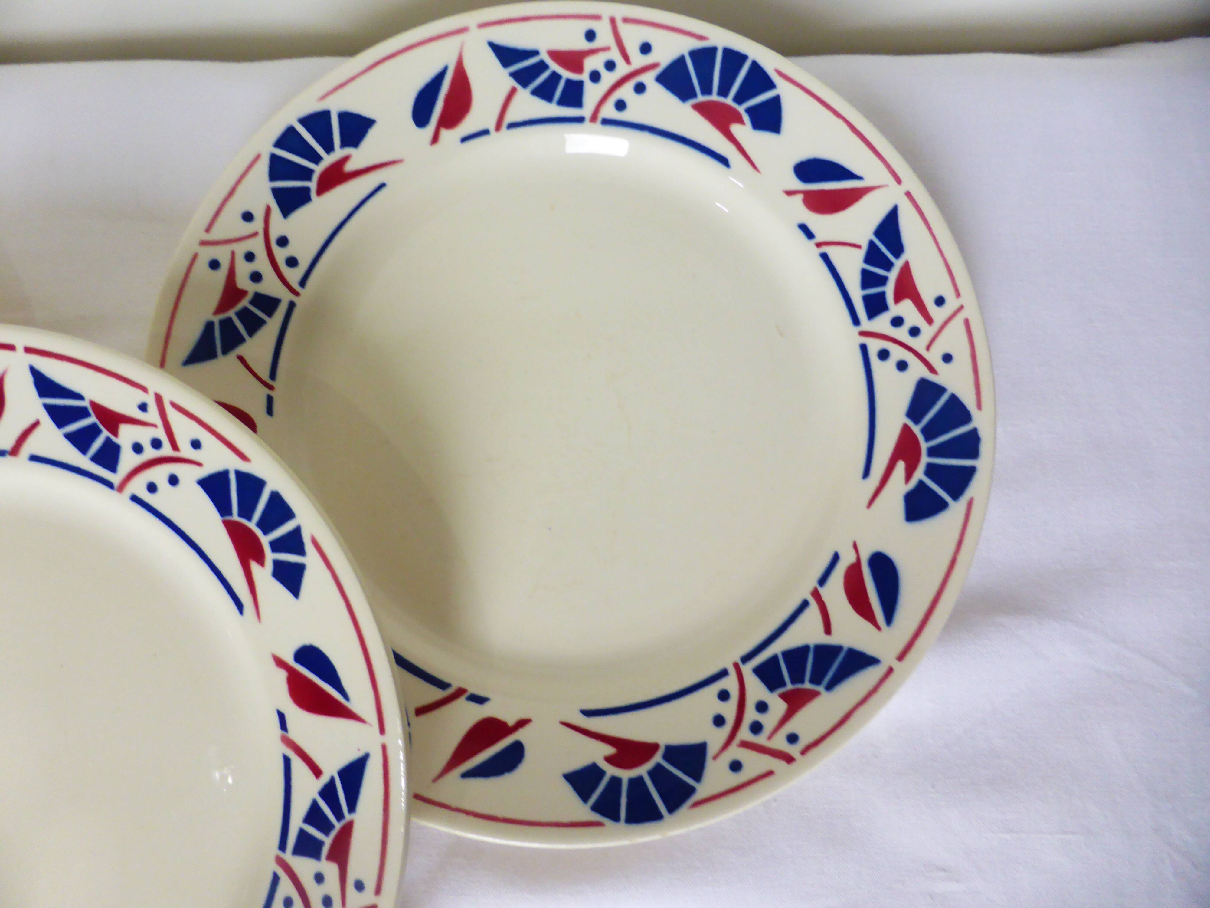 4 dessert plates of Badonviller model Mousmee 221009