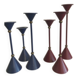 Vintage memphis design candle holders