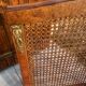Set of four antique Louis XVI style chairs, wood and cane