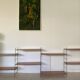 Vintage wooden string shelves