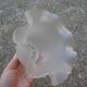 Lot de 3 suspensions globe en verre moulé vintage
