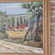 Oil painting on Isorel - Hilly countryside landscape Signed H Pages 1969