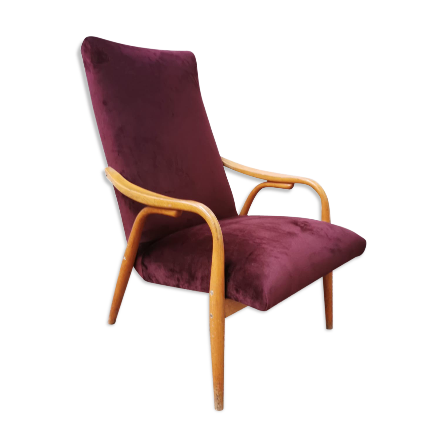 Vintage velvet armchair