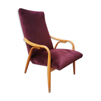 Vintage velvet armchair