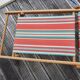 Pair of deckchairs, bayadere fabric, 1970