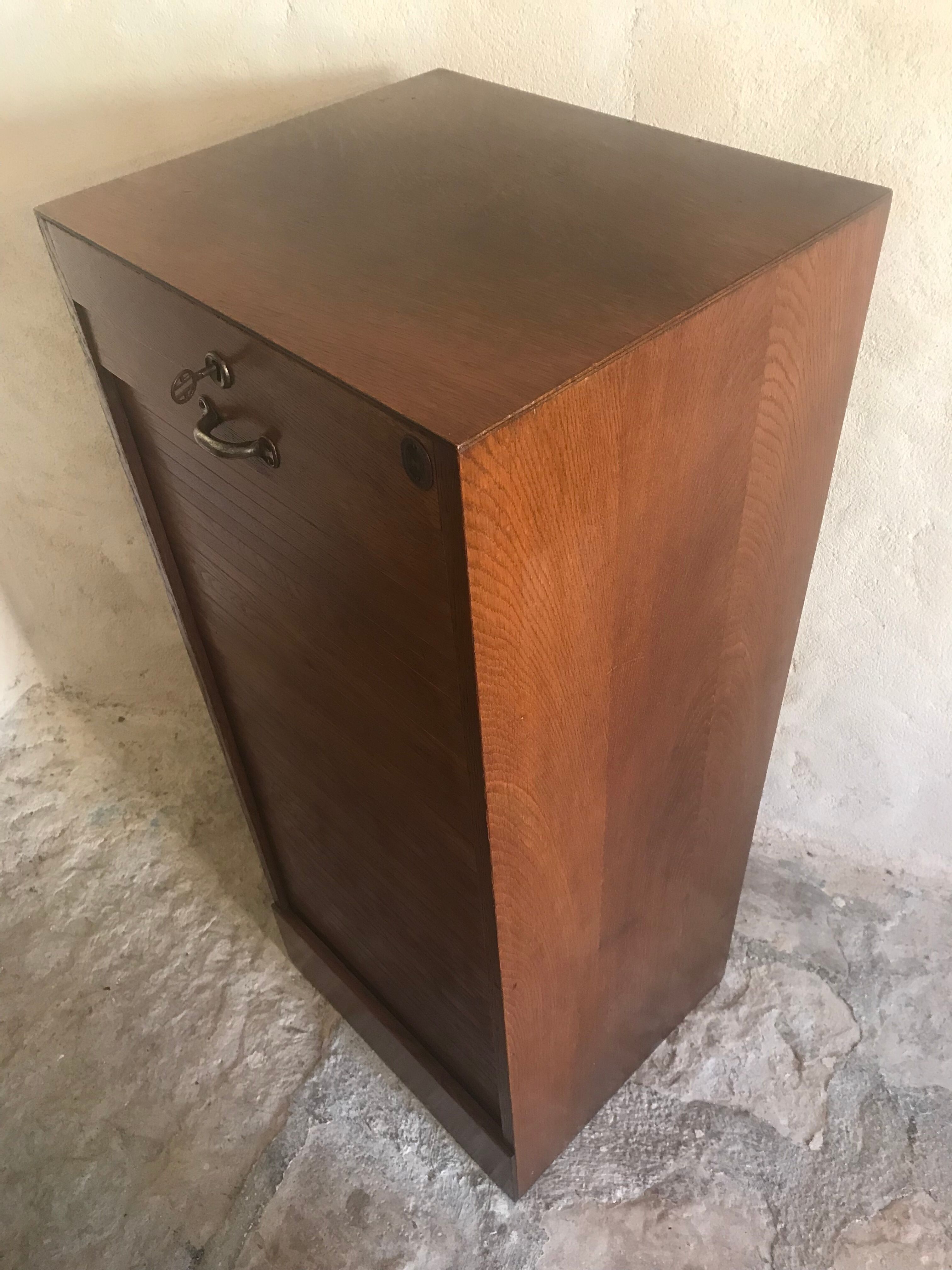 Vintage wooden curtain binder cabinet 1950-1960