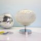 Vintage table lamp, diamond-style glass globe