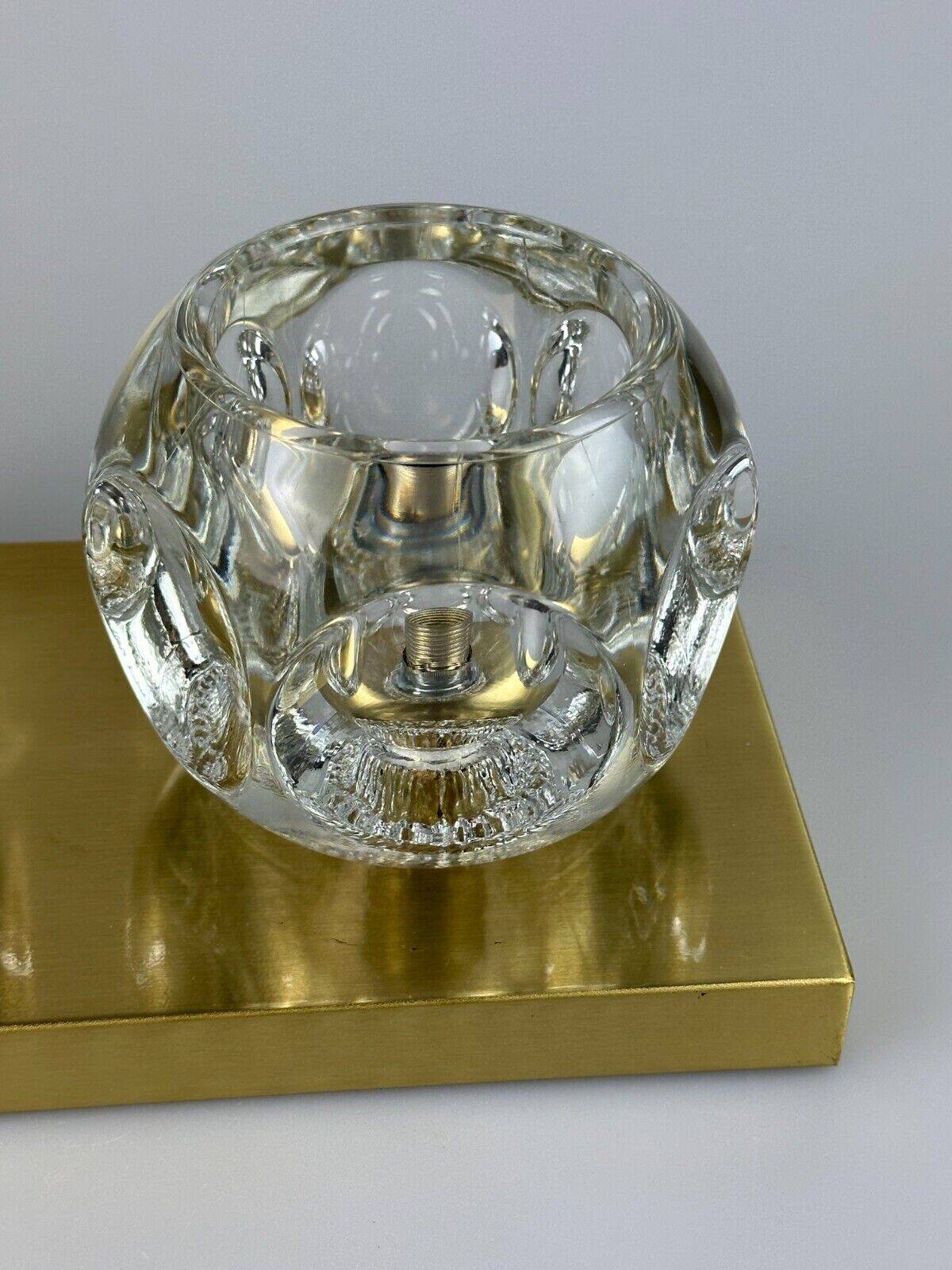 60s 70s peill & putzler cube wall lamp wall sconce ice glass space design