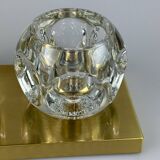 60s 70s peill & putzler cube wall lamp wall sconce ice glass space design