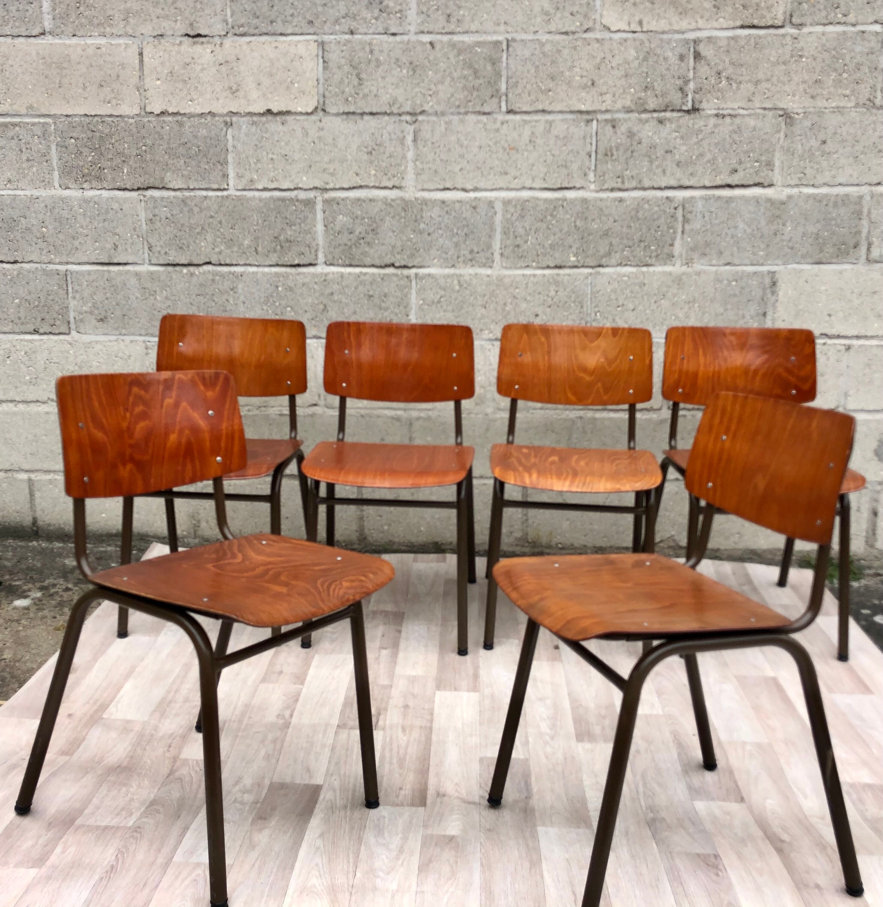 Lot of 6 vintage Marko 60s chairs
