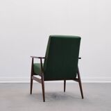 1960 Henryk Lis Mid Century Armchair in Green Tweed